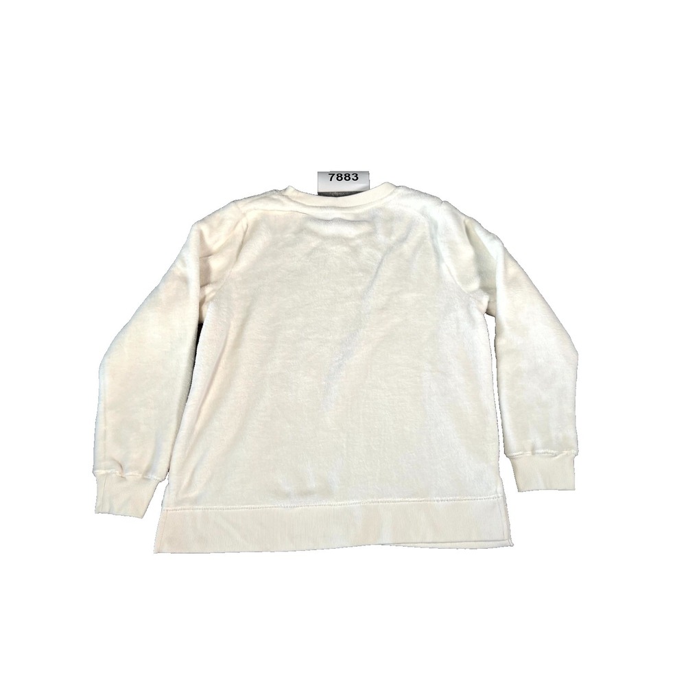 Wondershop Pajama Top Womens XL White Fleece Crew Neck Pajama‎ Lounge Casual